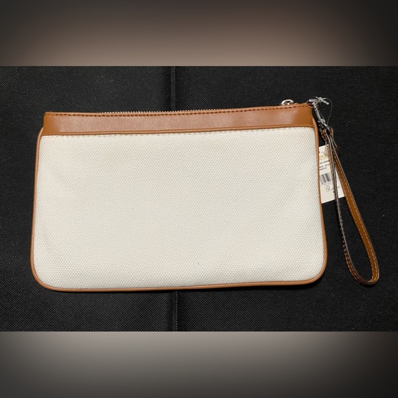 Michael Kors Large Rainbow Embellished Logo Canvas Pouch. - Picture 2 of 11